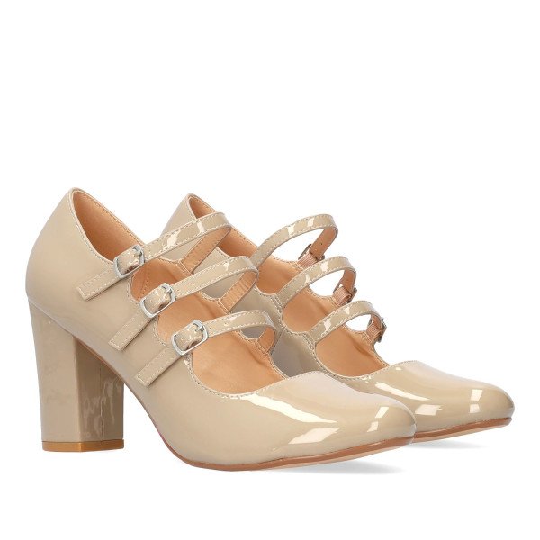 Andres Machado 6014-13L Heel Beige 9.5cm Andres Machado 6014-13L Heel Beige 9.5cm