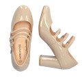Andres Machado 6014-13L Heel Beige 9.5cm Andres Machado 6014-13L Heel Beige 9.5cm