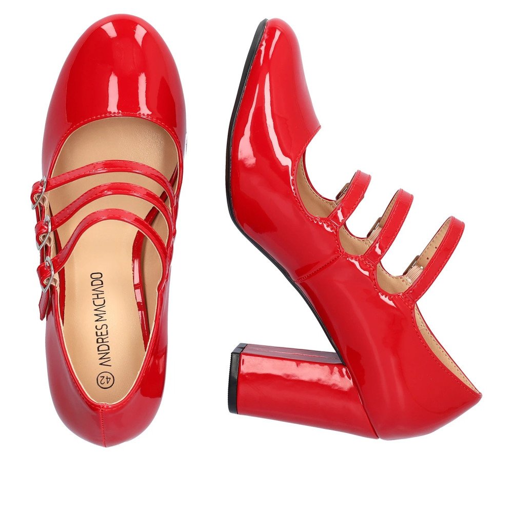 Andres Machado 6014-14L Heel Red 9.5cm Andres Machado 6014-14L Heel Red 9.5cm