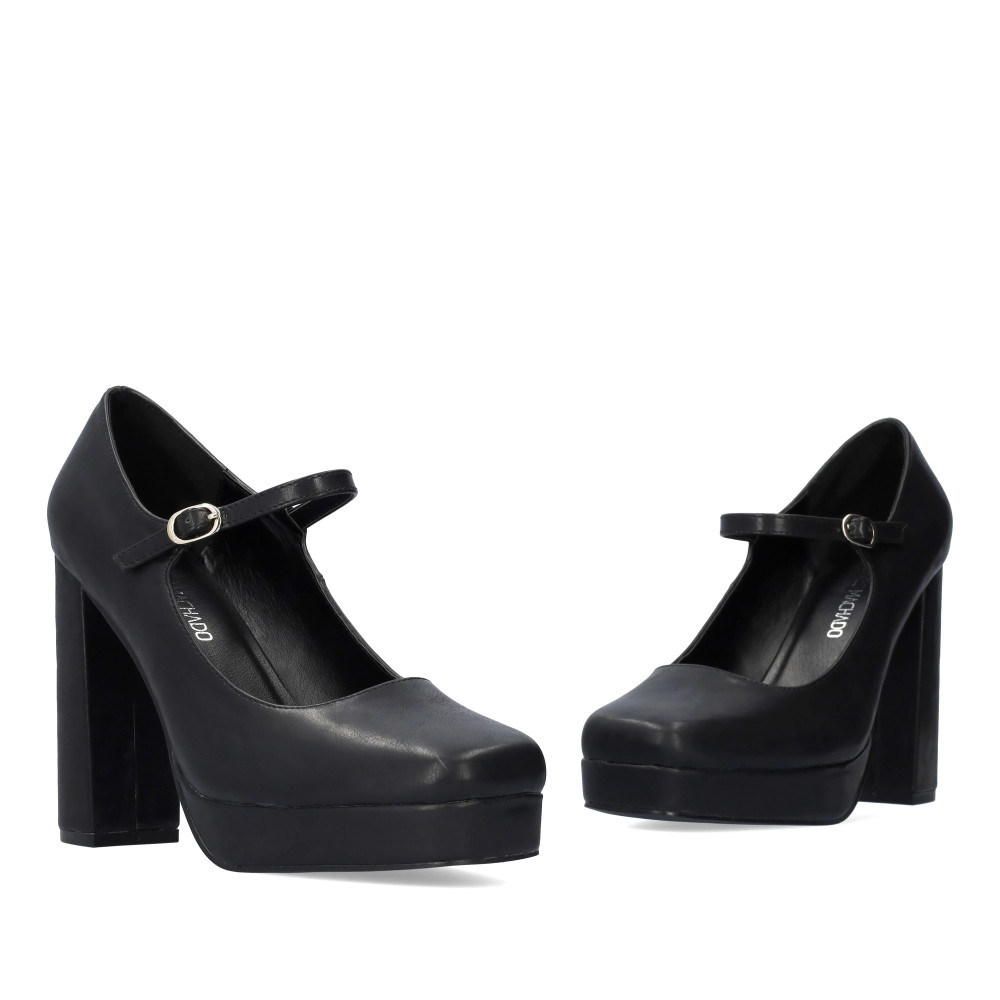 Andres Machado 6015-01 Black Heel 12cm Andres Machado 6015-01 Black Heel 12cm