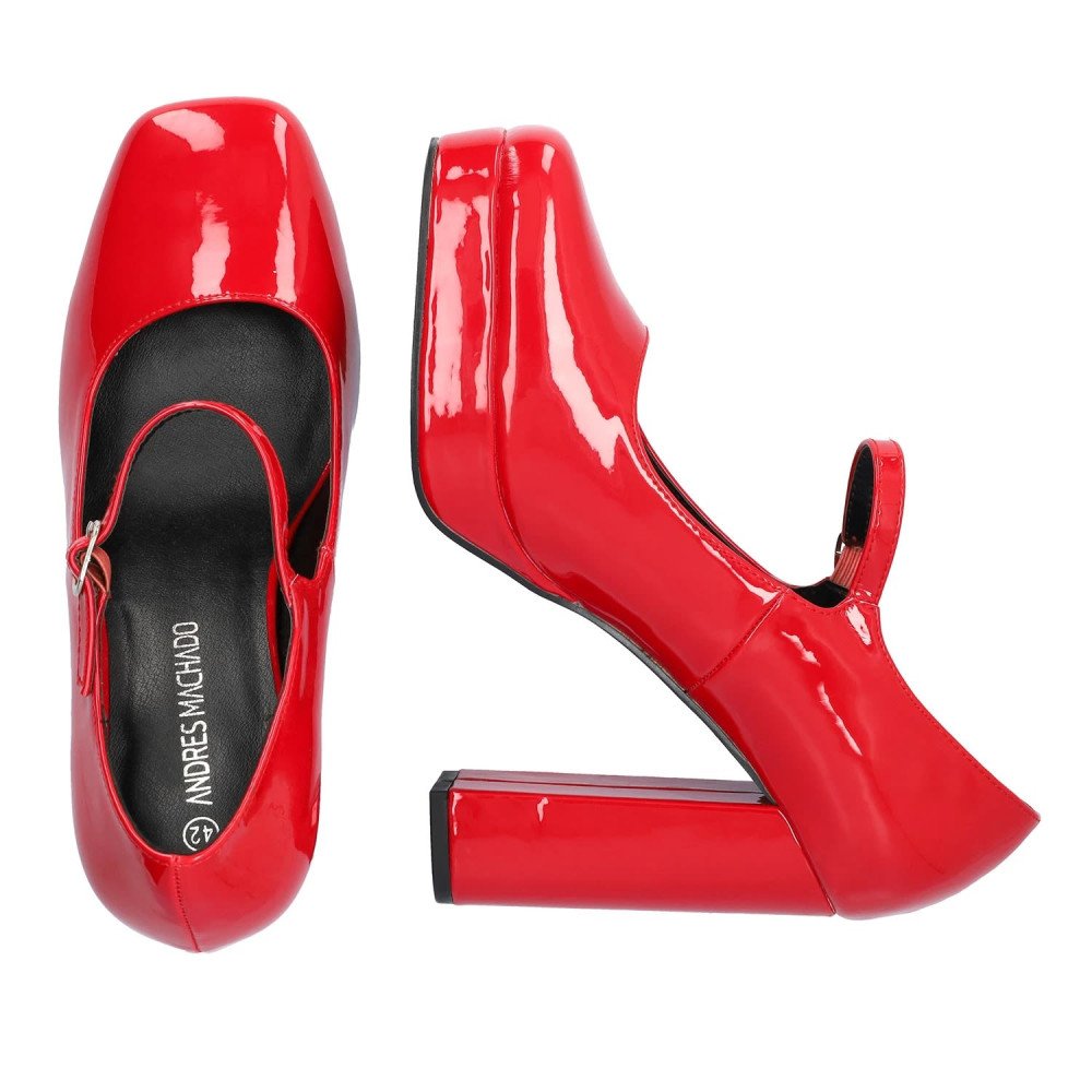 Andres Machado 6015-14L Heel Red 12cm Andres Machado 6015-14L Heel Red 12cm