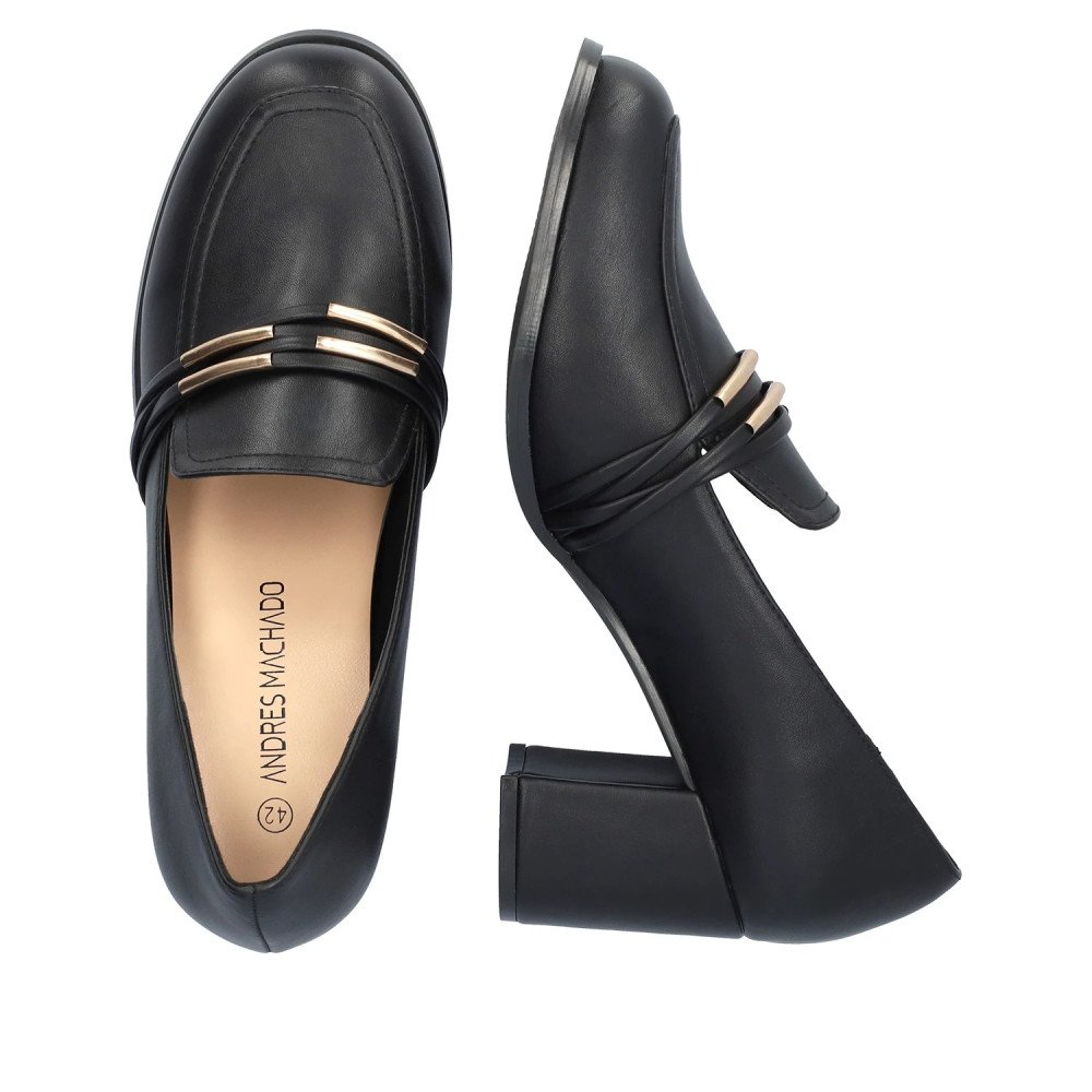 Andres Machado 6016-01 Heel Black 8cm Andres Machado 6016-01 Heel Black 8cm
