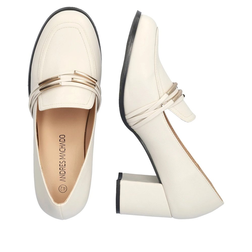 Andres Machado 6016-15 Heel Beige 8cm Andres Machado 6016-15 Heel Beige 8cm