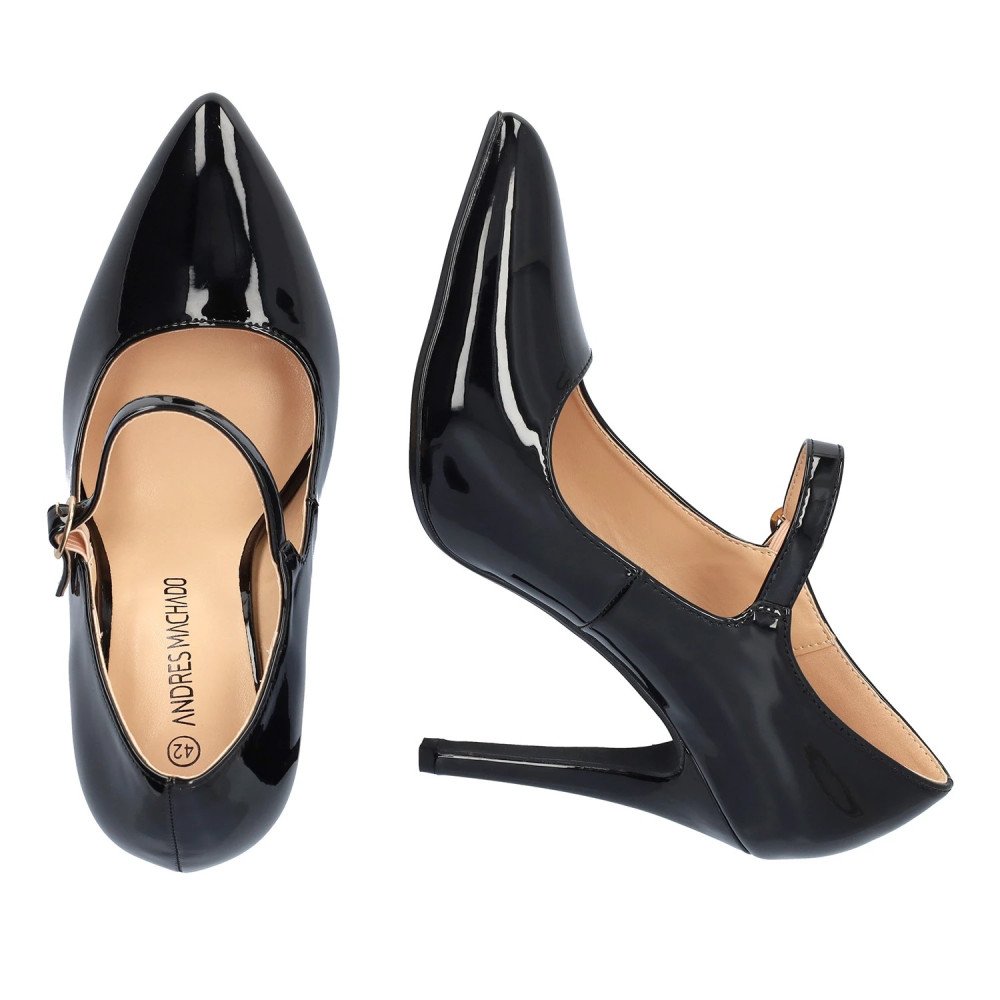Andres Machado 6020-01 Heel Black 11cm Andres Machado 6020-01 Heel Black 11cm