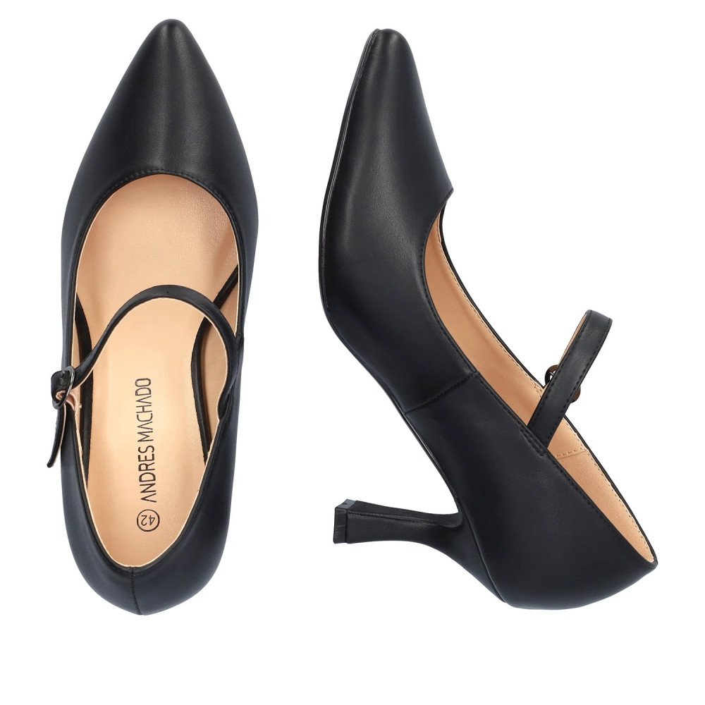 Andres Machado 6022-01 Heel Black 8cm Andres Machado 6022-01 Heel Black 8cm