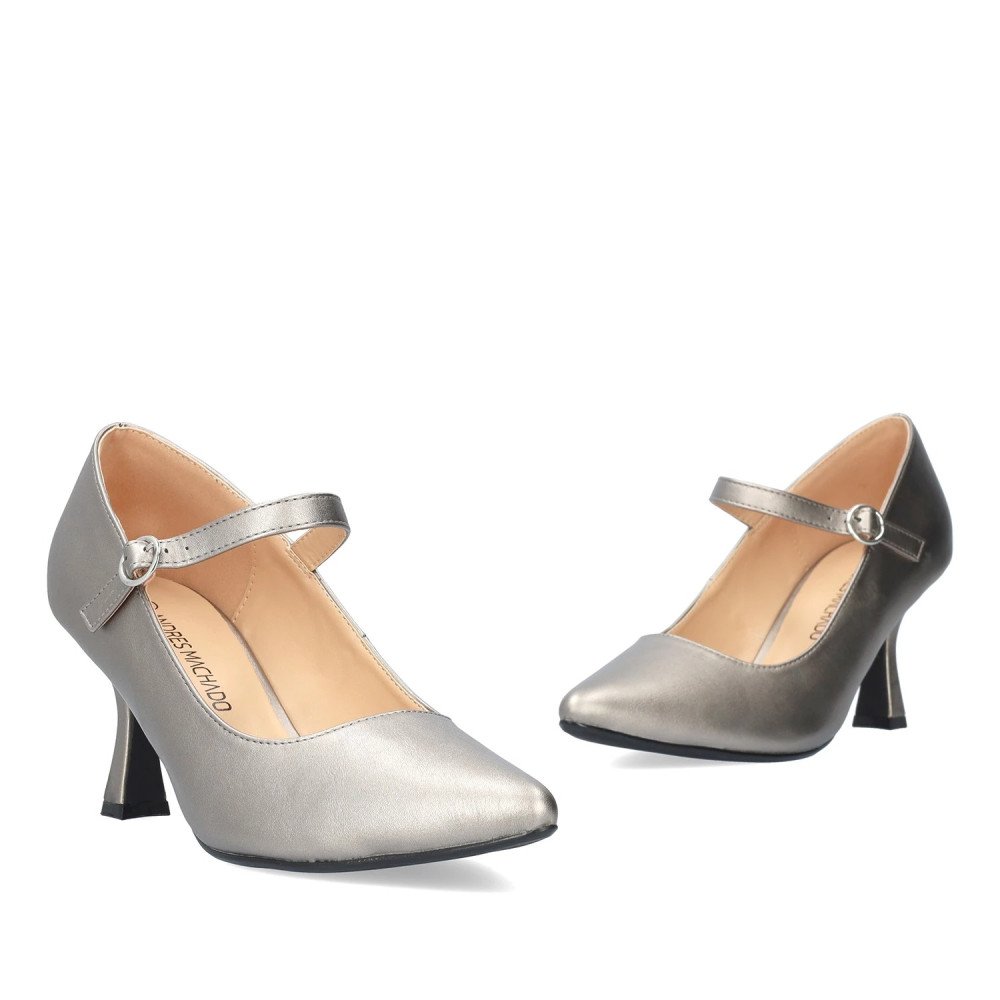 Andres Machado 6022-04 Heel Silver 8cm Andres Machado 6022-04 Heel Silver 8cm