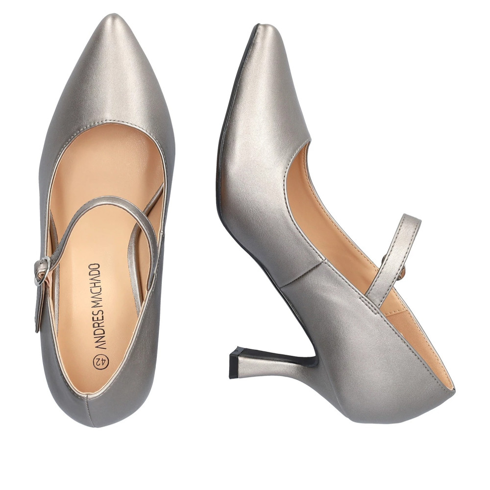 Andres Machado 6022-04 Heel Silver 8cm Andres Machado 6022-04 Heel Silver 8cm