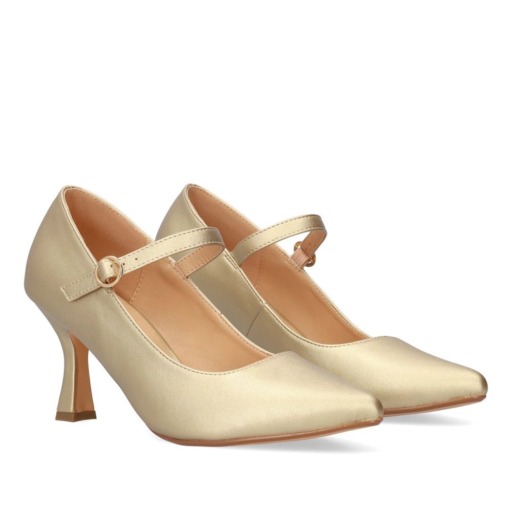 Andres Machado 6022-04 Heel Gold 8cm Andres Machado 6022-04 Heel Gold 8cm
