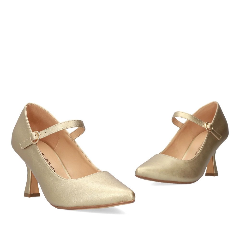 Andres Machado 6022-04 Heel Gold 8cm Andres Machado 6022-04 Heel Gold 8cm