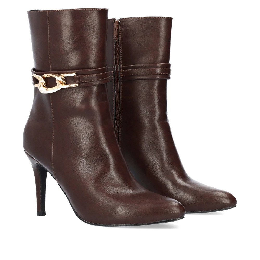 Andres Machado 6025-32 Ankle Boots Brown 9.5cm Andres Machado 6025-32 Ankle Boots Brown 9.5cm