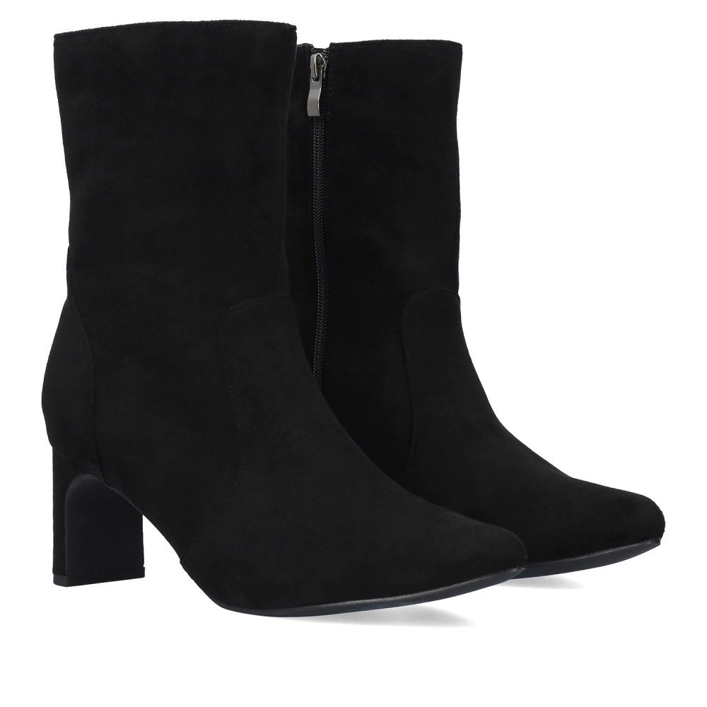 Andres Machado 6027-01_suede Ankle Boots Black 7cm Andres Machado 6027-01_suede Ankle Boots Black 7cm