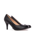 Andres Machado 422-01 Pump Black 9.5cm Andres Machado 422-01 Pump Black 9.5cm