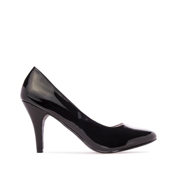 Andres Machado 422-01L Pump Black Patent 9.5cm Andres Machado 422-01L Pump Black Patent 9.5cm