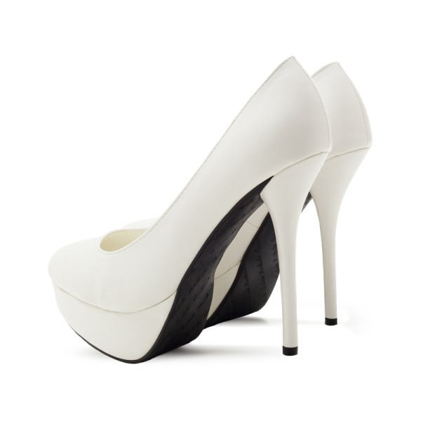 Andres Machado 453-02 Pump White15cm Andres Machado 453-02 Pump White15cm