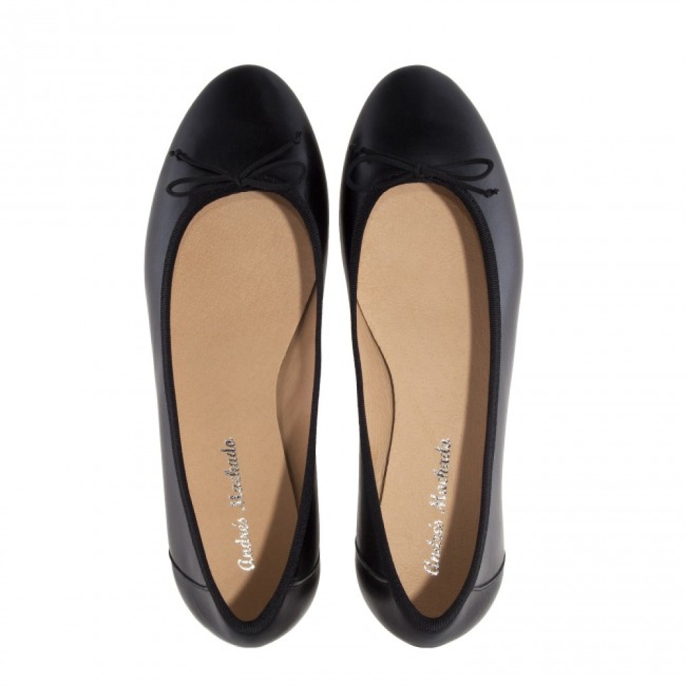 Andres Machado MARTA-01 Leather Ballerina Black Andres Machado MARTA-01 Leather Ballerina Black