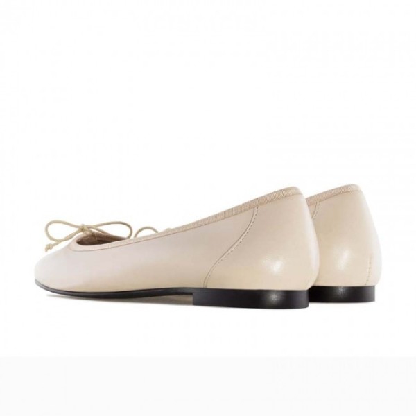 Andres Machado MARTA-13 Leather Ballerina Beige Andres Machado MARTA-13 Leather Ballerina Beige
