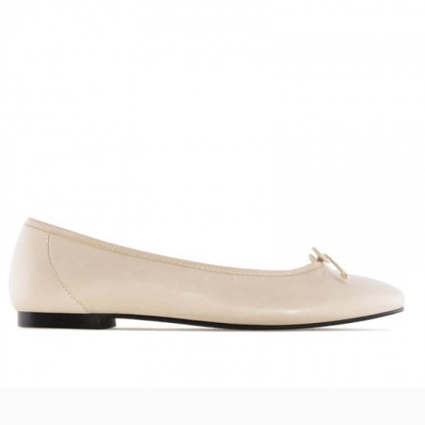 Andres Machado MARTA-13 Leather Ballerina Beige Andres Machado MARTA-13 Leather Ballerina Beige