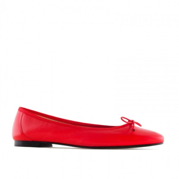 Andres Machado MARTA-14 Leather Ballerina Red Andres Machado MARTA-14 Leather Ballerina Red