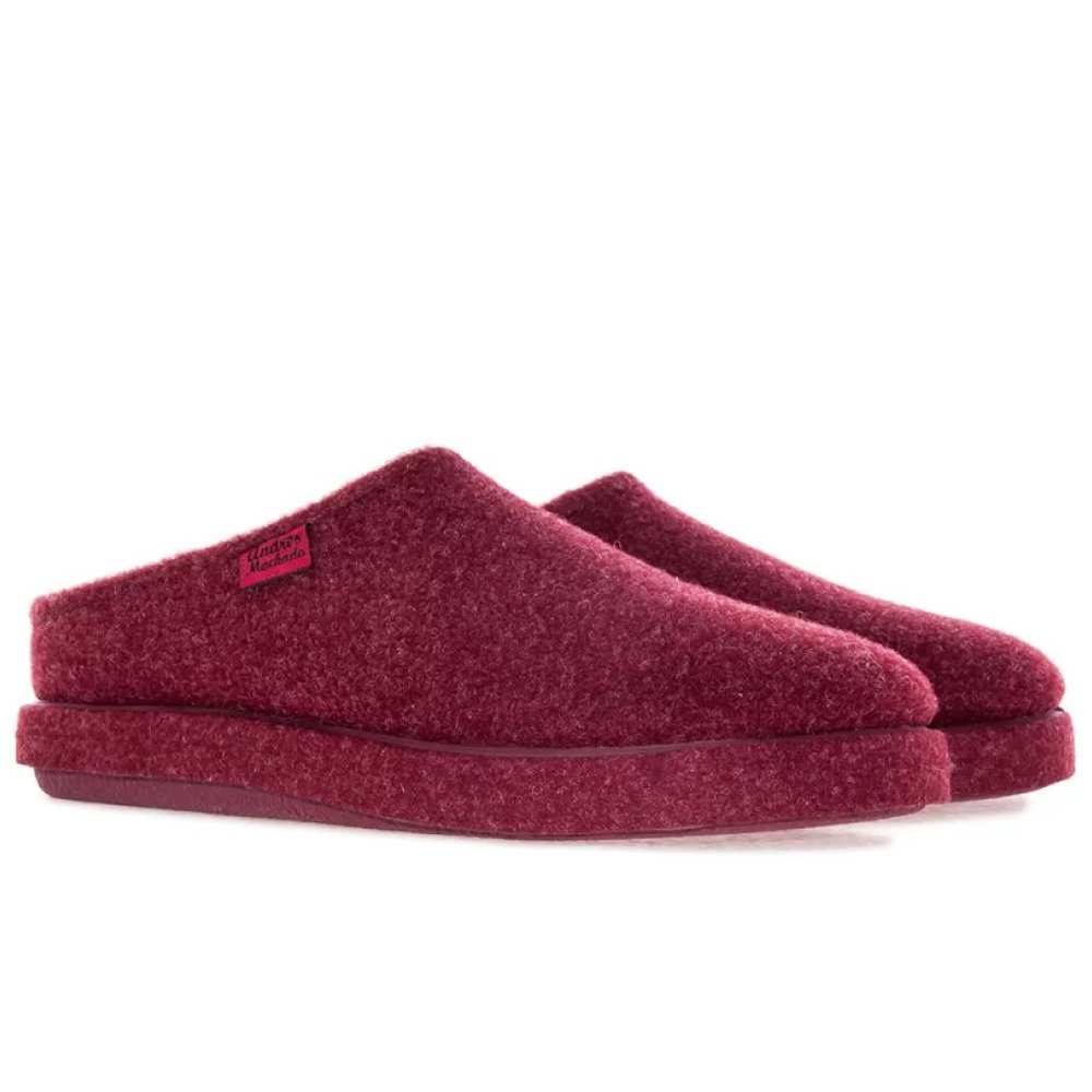 Andres Machado 001-23 Unisex Slipper Burgundy Andres Machado 001-23 Unisex Slipper Burgundy