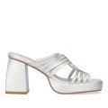 Andres Machado AM5745-04 Mule Silver 11cm Andres Machado AM5745-04 Mule Silver 11cm
