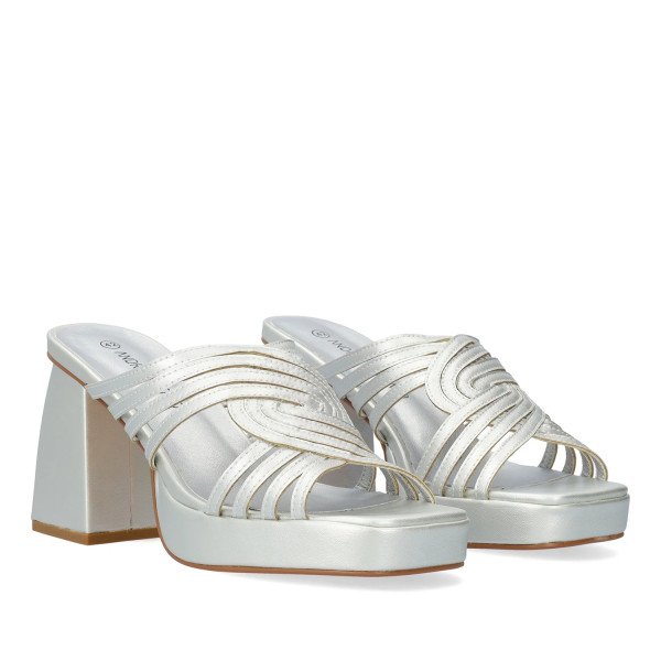 Andres Machado AM5745-04 Mule Silver 11cm Andres Machado AM5745-04 Mule Silver 11cm