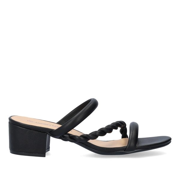 Andres Machado AM5760-01 Mule Μαύρο 5.5cm