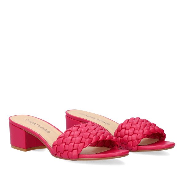 Andres Machado AM5762-39 Mule Fuchsia 5.5cm Andres Machado AM5762-39 Mule Fuchsia 5.5cm