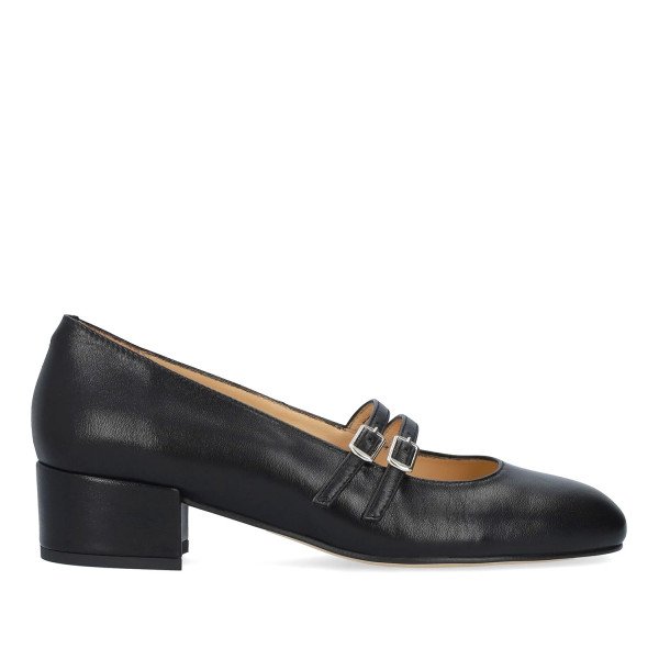 Andres Machado Alida-01 Leather Heel Black 4.5cm Andres Machado Alida-01 Leather Heel Black 4.5cm