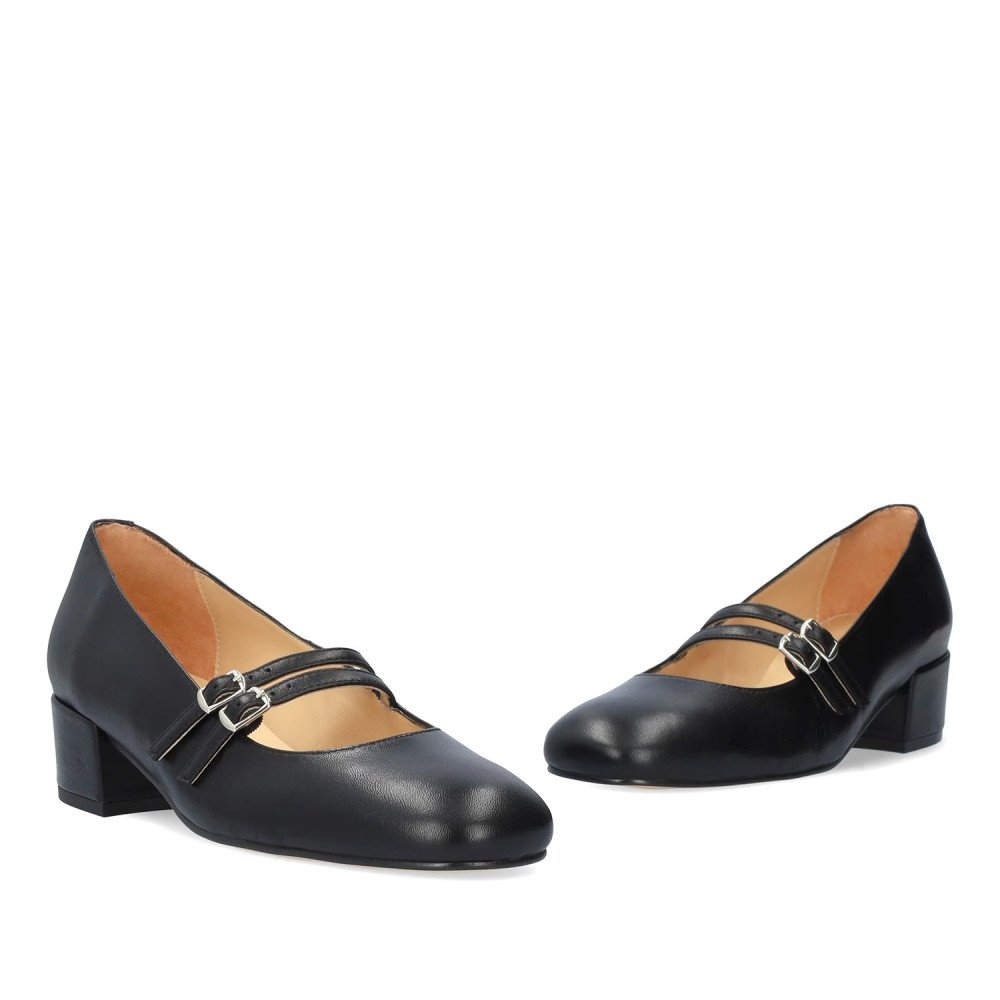Andres Machado Alida-01 Leather Heel Black 4.5cm Andres Machado Alida-01 Leather Heel Black 4.5cm