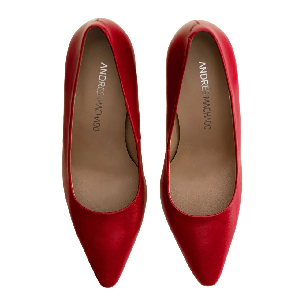 Andres Machado Aurora-14 Leather Heel Red 9cm Andres Machado Aurora-14 Leather Heel Red 9cm
