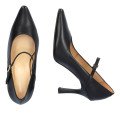 Andres Machado Carmela-01 Leather Heel Black 9.5cm Andres Machado Carmela-01 Leather Heel Black 9.5cm
