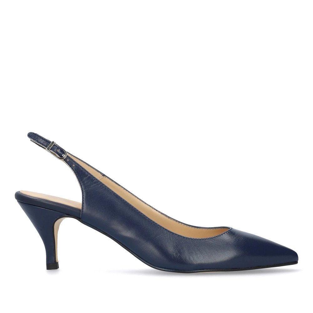 Andres Machado Elena-12 Beige Leather Blue 8cm Andres Machado Elena-12 Beige Leather Blue 8cm