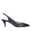 Andres Machado Elena-12 Beige Leather Blue 8cm Andres Machado Elena-12 Beige Leather Blue 8cm