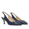 Andres Machado Elena-12 Beige Leather Blue 8cm Andres Machado Elena-12 Beige Leather Blue 8cm