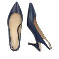 Andres Machado Elena-12 Beige Leather Blue 8cm Andres Machado Elena-12 Beige Leather Blue 8cm