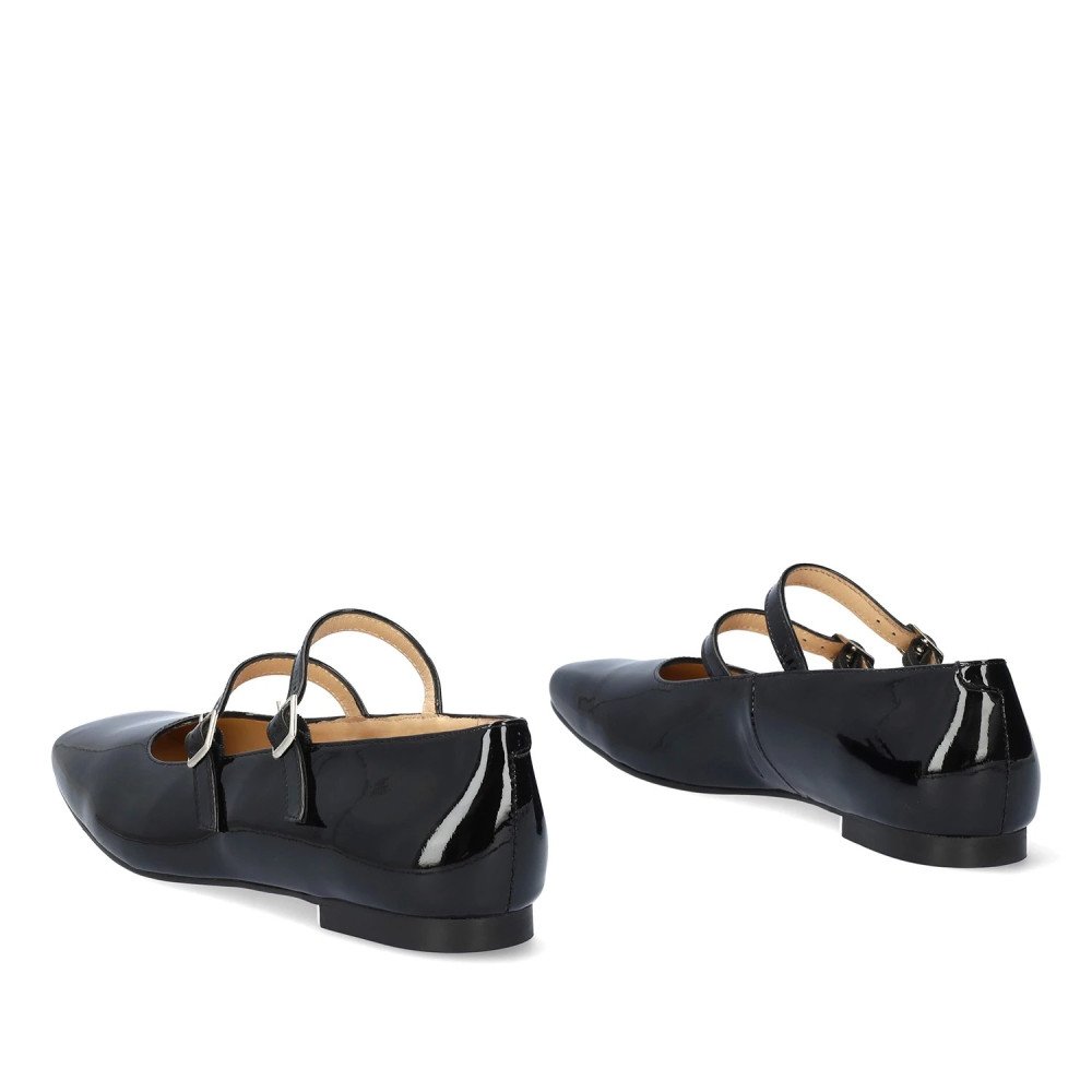 Andres Machado Ivette-01 Leather Ballerina Black Andres Machado Ivette-01 Leather Ballerina Black