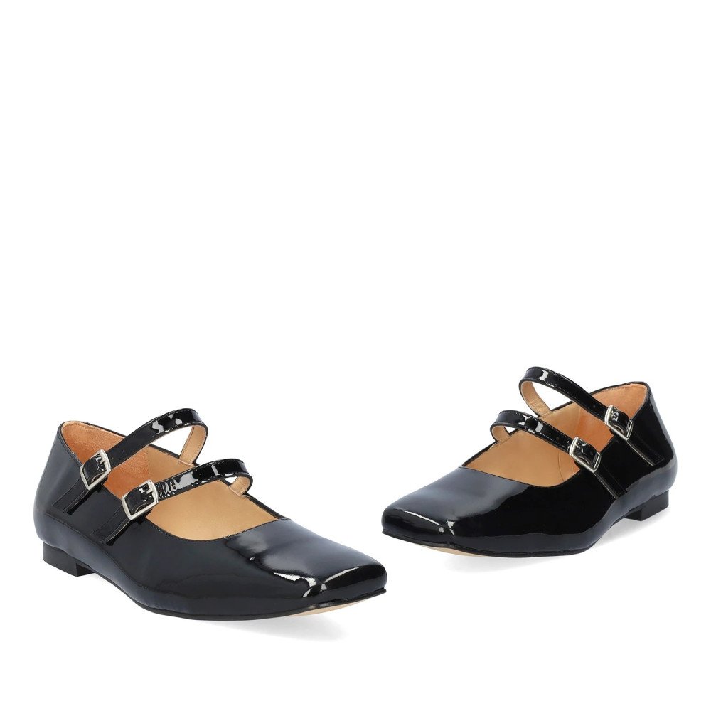 Andres Machado Ivette-01 Leather Ballerina Black Andres Machado Ivette-01 Leather Ballerina Black