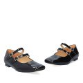 Andres Machado Ivette-01 Leather Ballerina Black Andres Machado Ivette-01 Leather Ballerina Black