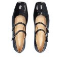 Andres Machado Ivette-01 Leather Ballerina Black Andres Machado Ivette-01 Leather Ballerina Black