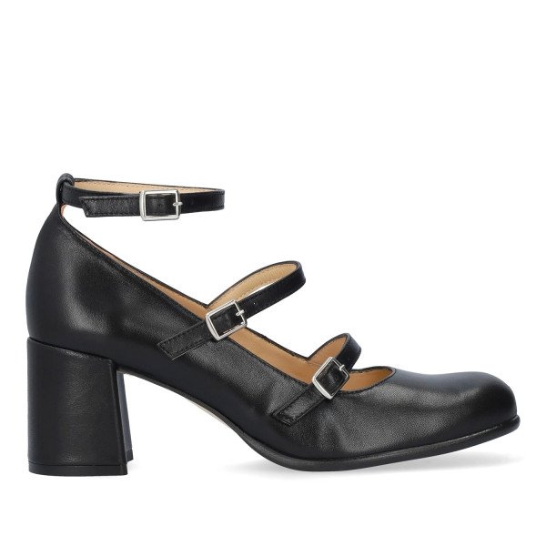 Andres Machado Julieta-01 Leather Heel Black 7cm Andres Machado Julieta-01 Leather Heel Black 7cm