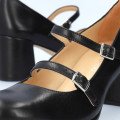 Andres Machado Julieta-01 Leather Heel Black 7cm Andres Machado Julieta-01 Leather Heel Black 7cm