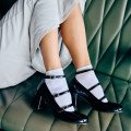 Andres Machado Julieta-01L Leather Heel Black 7cm Andres Machado Julieta-01L Leather Heel Black 7cm
