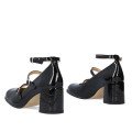 Andres Machado Julieta-01L Leather Heel Black 7cm Andres Machado Julieta-01L Leather Heel Black 7cm