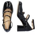 Andres Machado Julieta-01L Leather Heel Black 7cm Andres Machado Julieta-01L Leather Heel Black 7cm