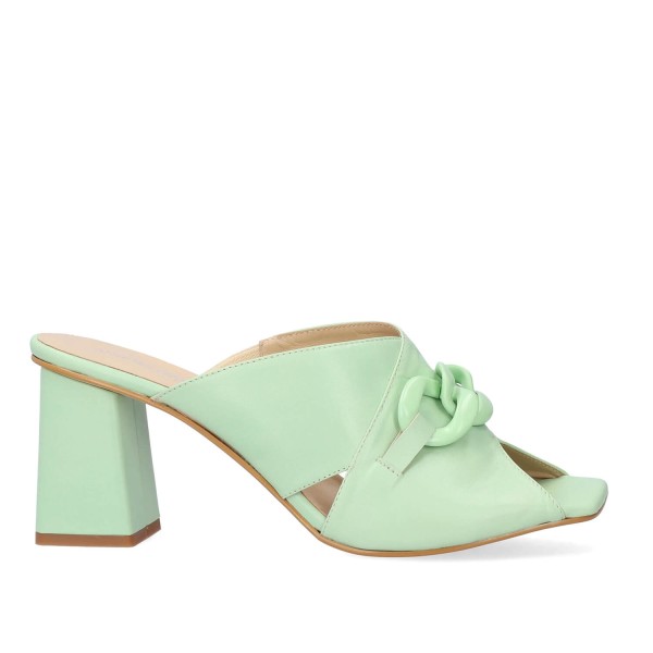 Andres Machado Marina-19Leather Mule Menta 7,5cm Andres Machado Marina-19Leather Mule Menta 7,5cm