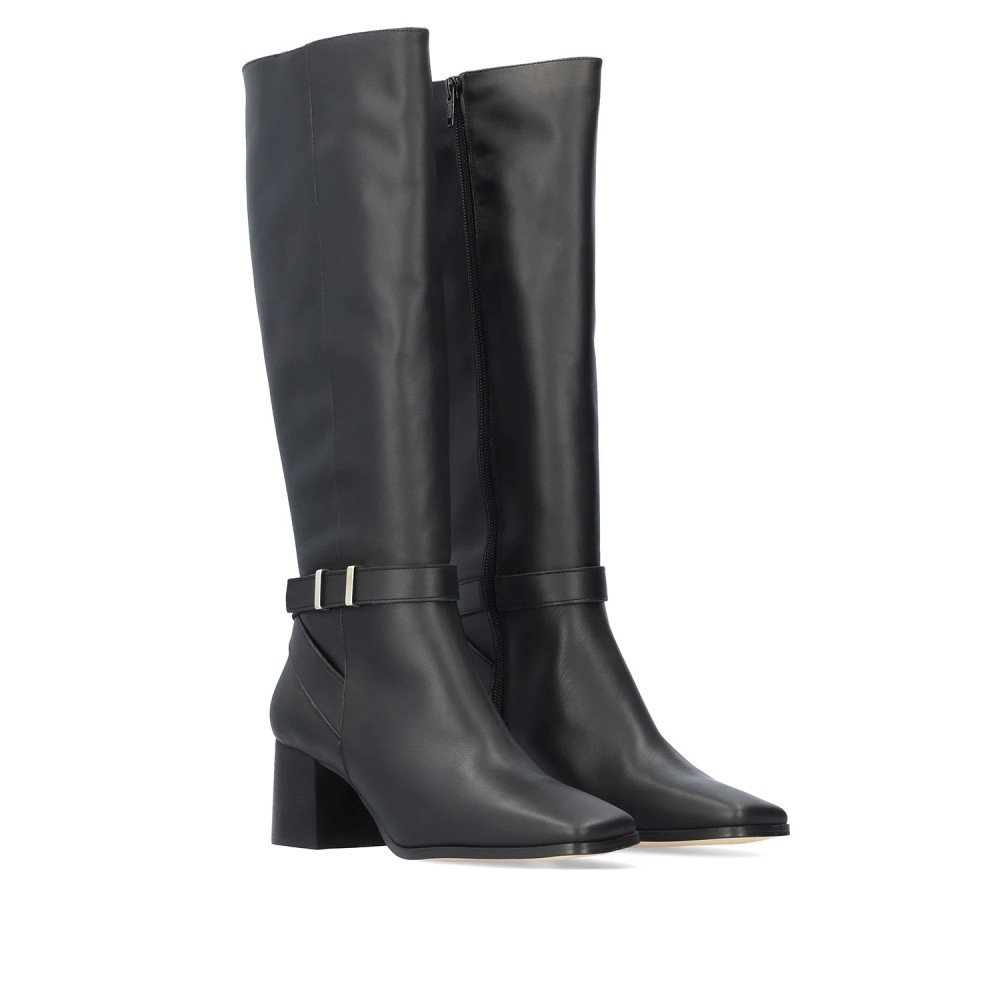 Andres Machado Nora-01 Black Leather Boot 6cm Andres Machado Nora-01 Black Leather Boot 6cm