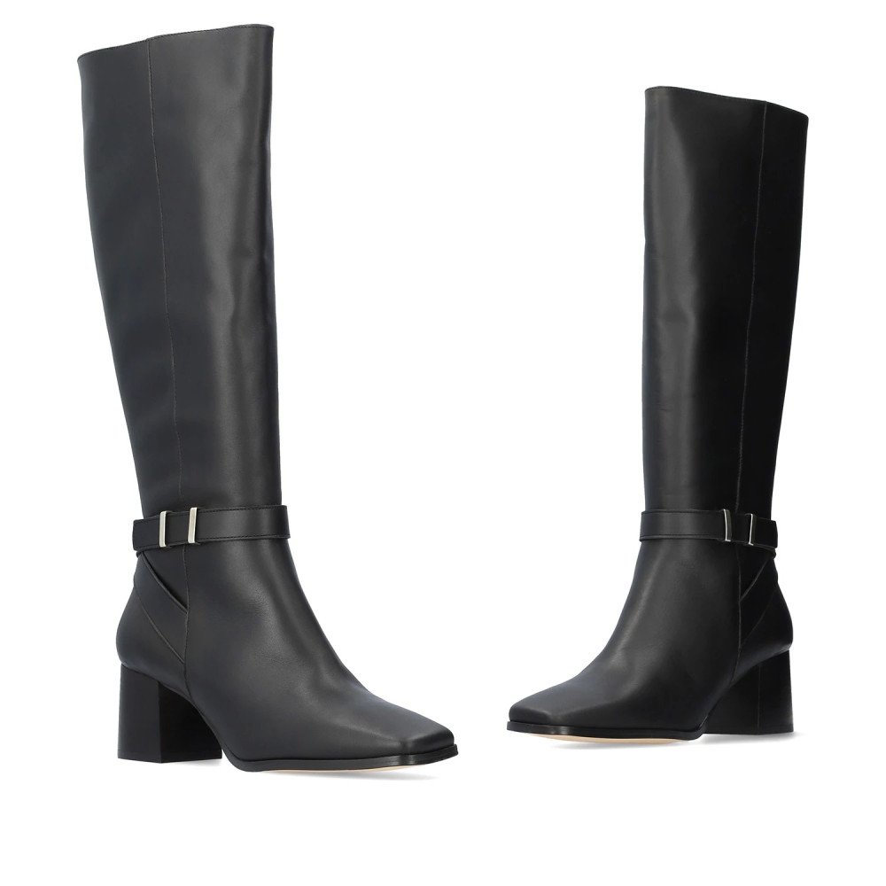 Andres Machado Nora-01 Black Leather Boot 6cm Andres Machado Nora-01 Black Leather Boot 6cm