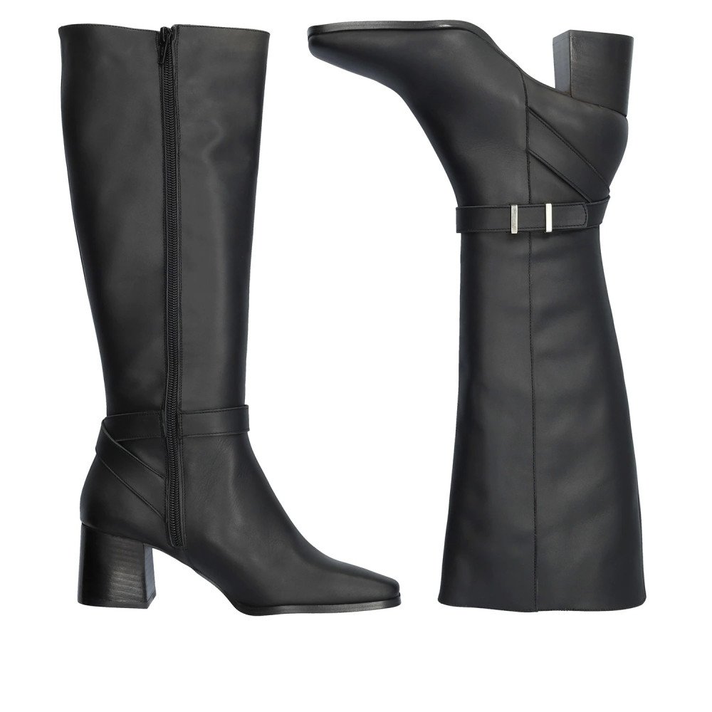 Andres Machado Nora-01 Black Leather Boot 6cm Andres Machado Nora-01 Black Leather Boot 6cm