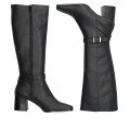 Andres Machado Nora-01 Black Leather Boot 6cm Andres Machado Nora-01 Black Leather Boot 6cm
