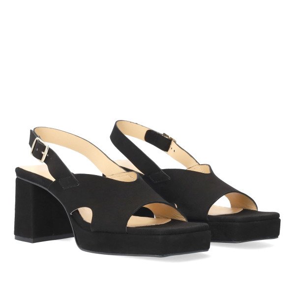 Andres Machado Rita-01 Leather Sandal Black 8cm Andres Machado Rita-01 Leather Sandal Black 8cm